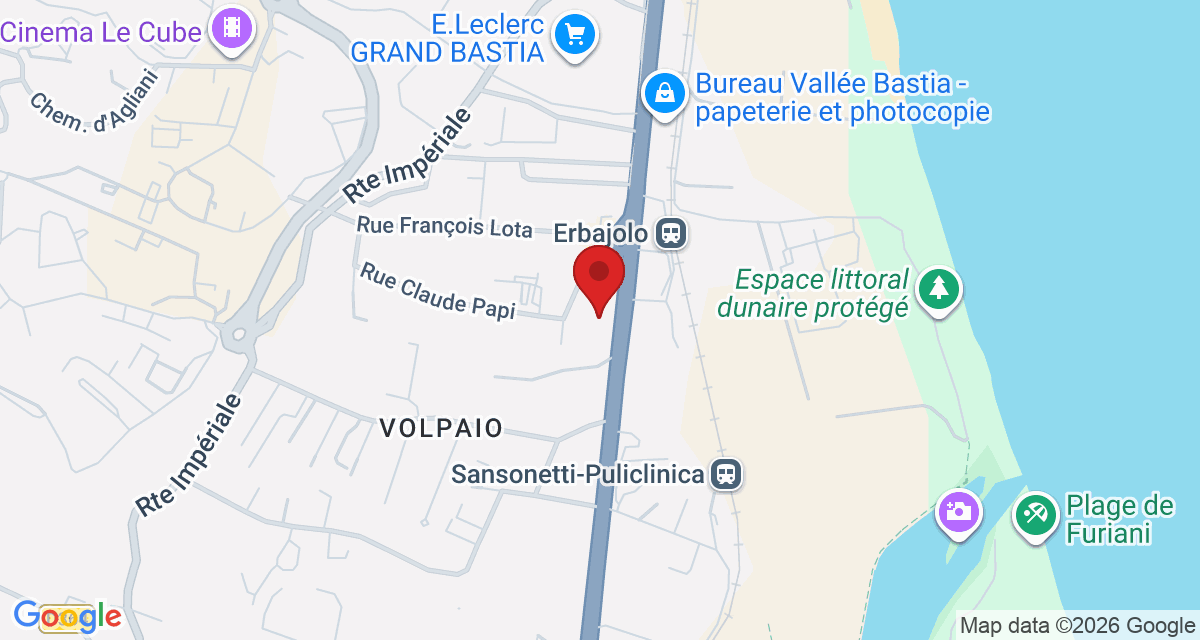 Carte de localisation Savelys Bastia