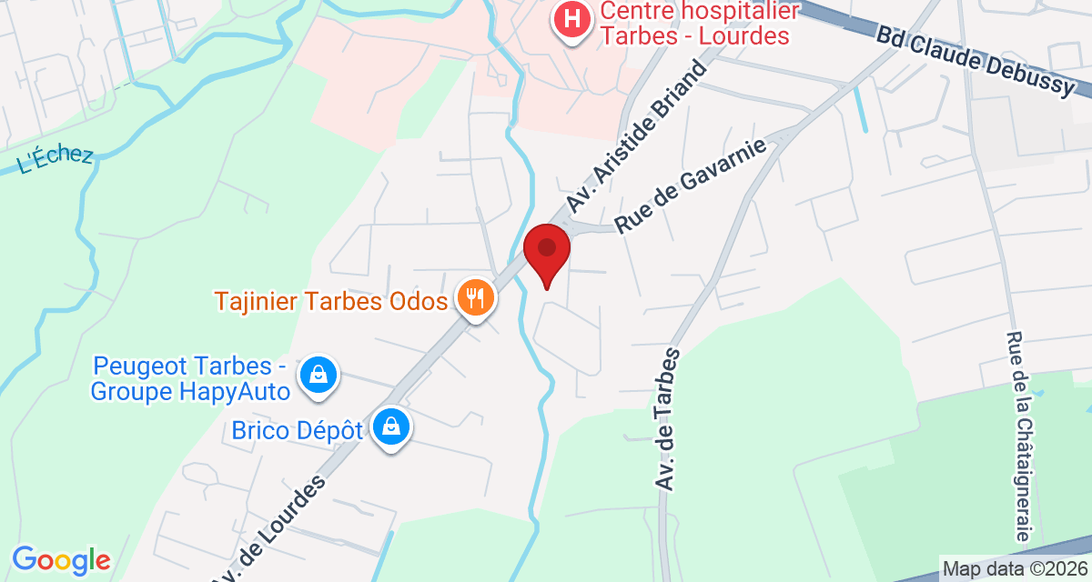 Carte de localisation Savelys Tarbes