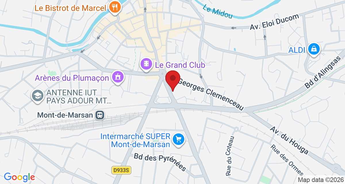 Carte de localisation Savelys Mont-de-Marsan