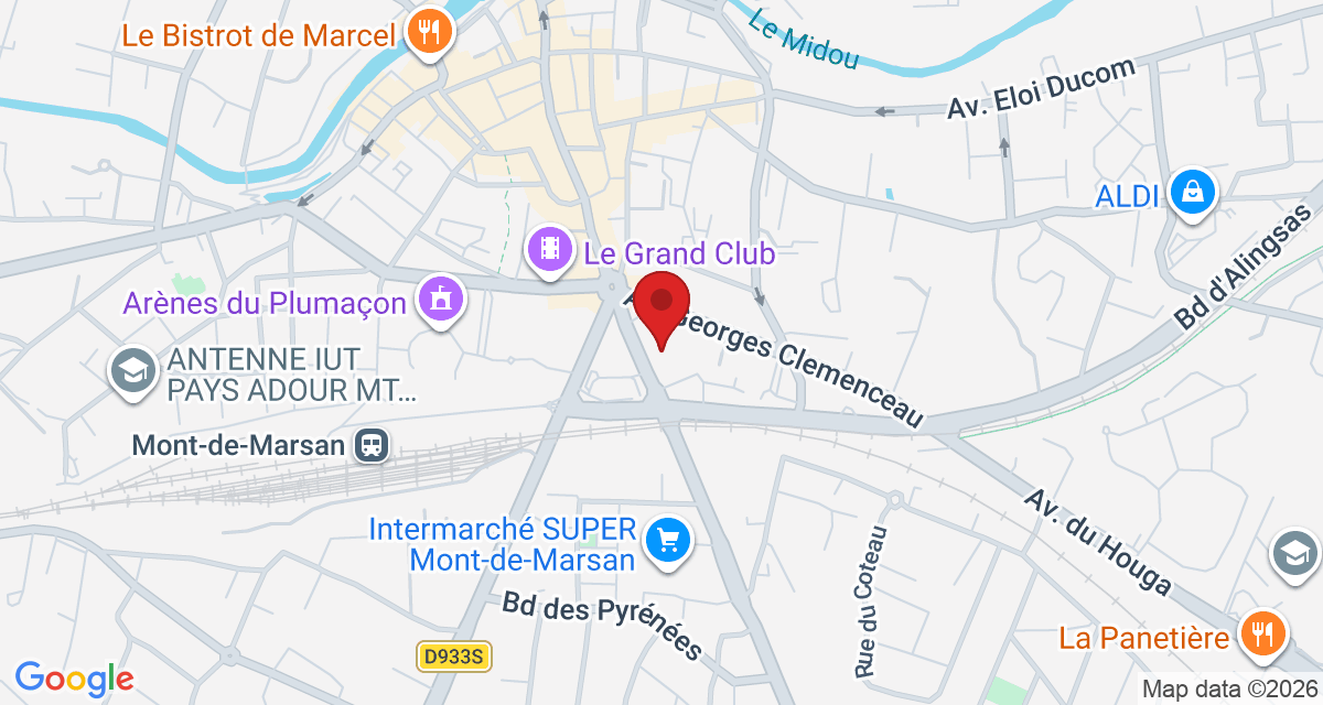 Carte de localisation Savelys Mont-de-Marsan