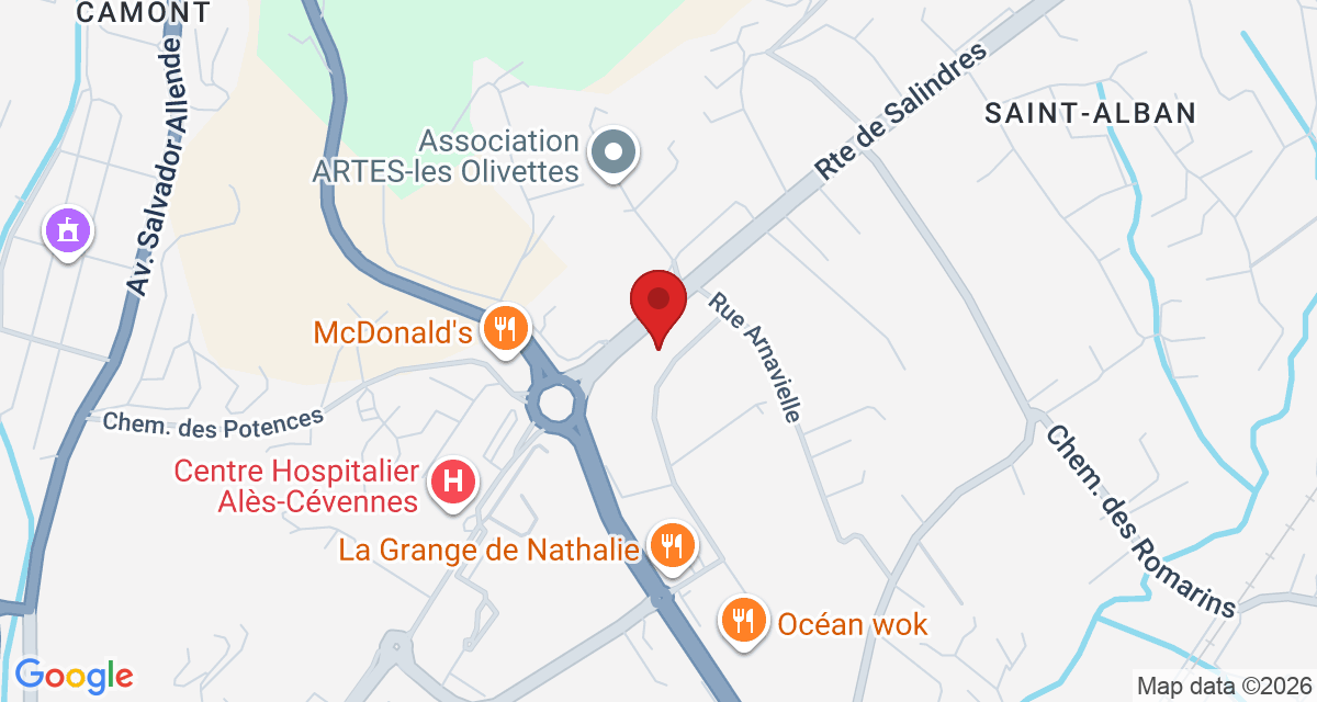 Carte de localisation Savelys Alès
