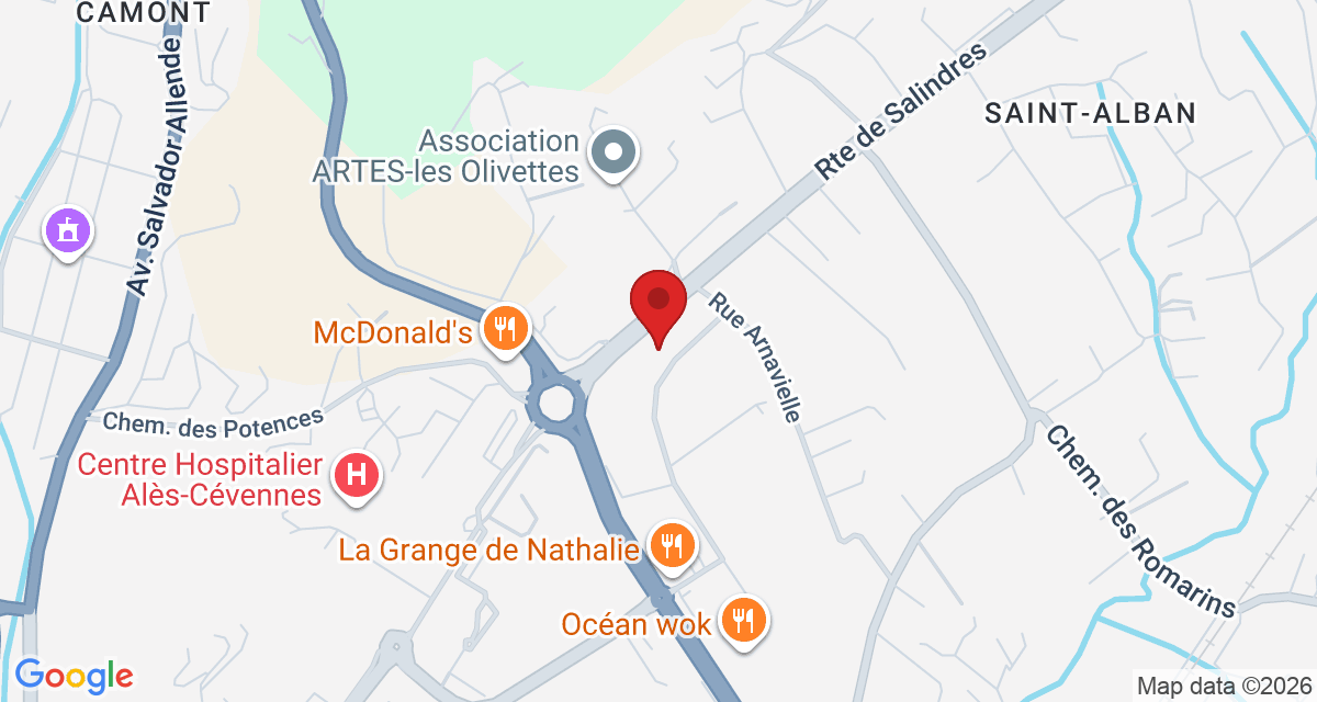 Carte de localisation Savelys Alès