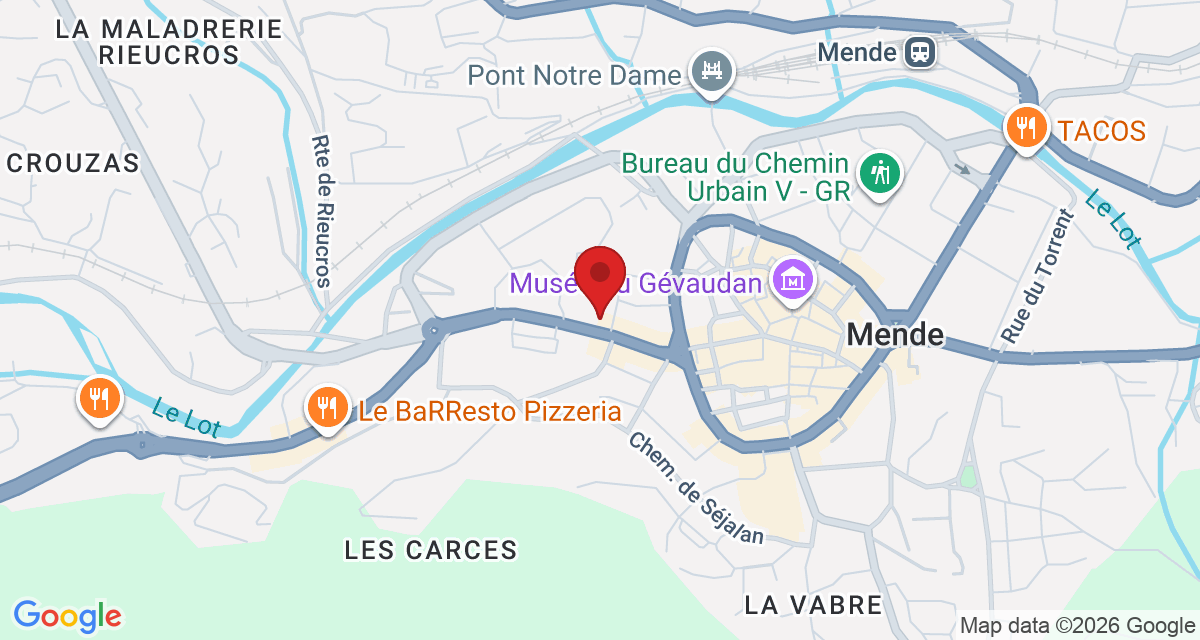 Carte de localisation Savelys Mende
