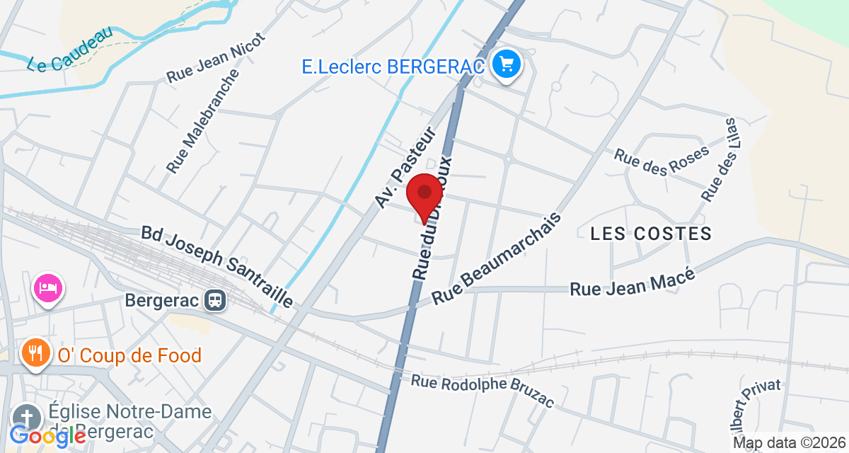 Carte de localisation Savelys Bergerac