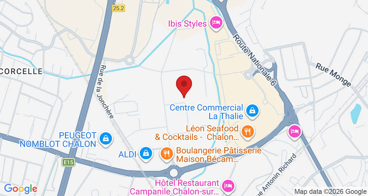 Carte de localisation Savelys Chalon-sur-Saône Thalie