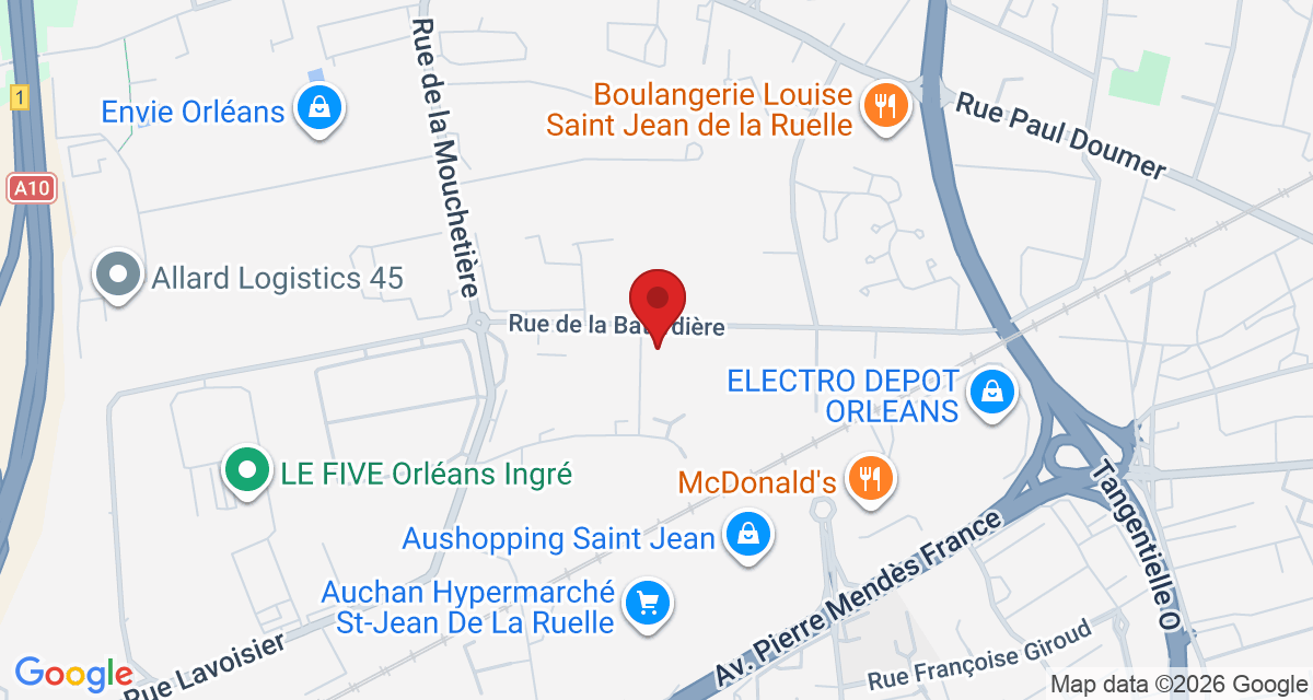 Carte de localisation Savelys Orléans St Jean de la Ruelle