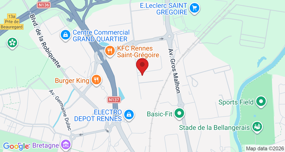 Carte de localisation Savelys Rennes