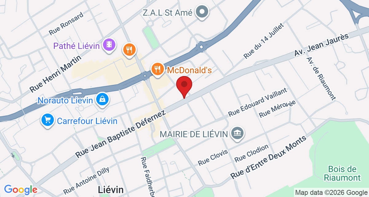 Carte de localisation Savelys Liévin