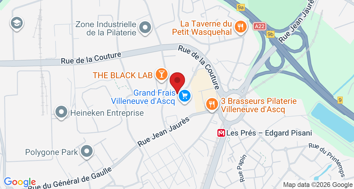 Carte de localisation Savelys Lille Villeneuve-d'Ascq