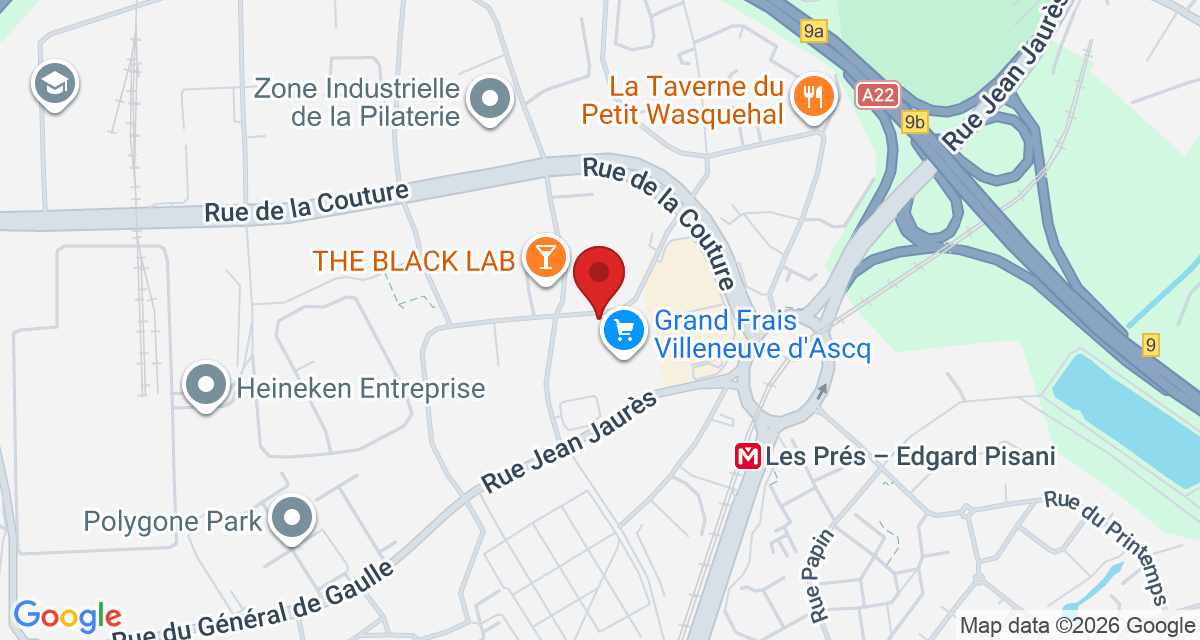 Carte de localisation Savelys Lille Villeneuve-d'Ascq